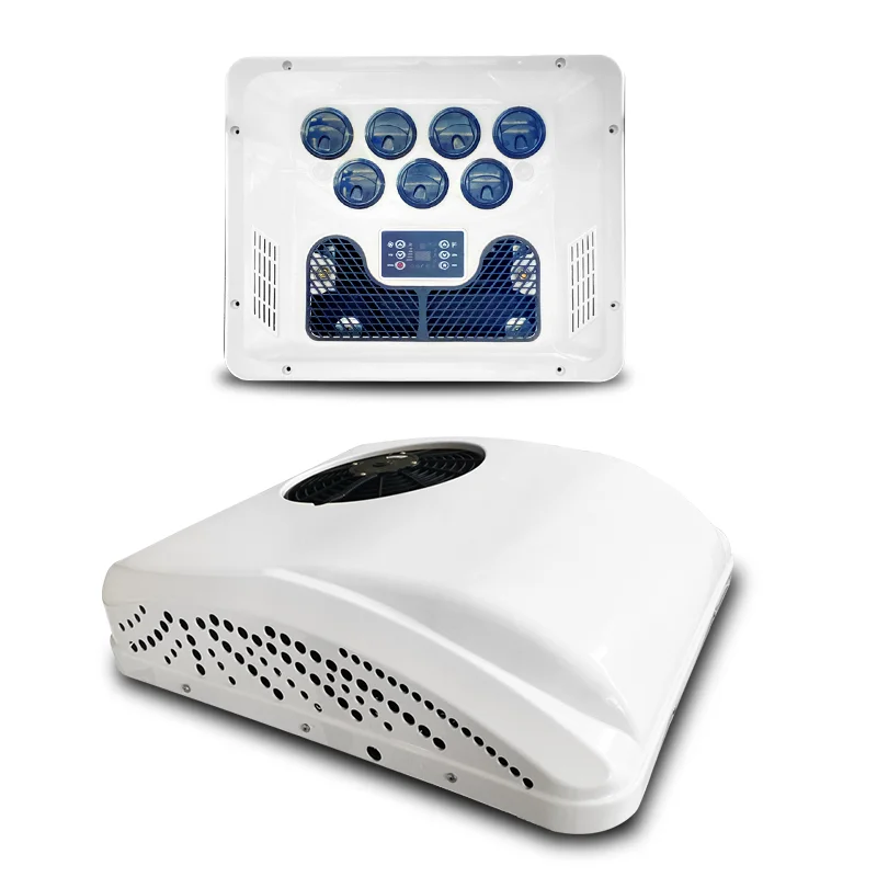 DC 12V/48V /72V All In One Unit Roof Mounted Parking Electric Air Conditioner For Electric Car, Semi Truck, Special Vehicle