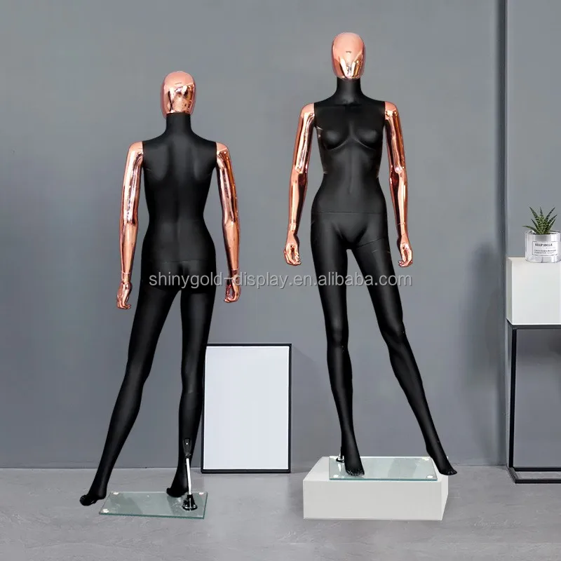 Окно леди maniquie женский золотистый и черный стекловолокна Manequin полноразмерный дисплей женские манекены женских с