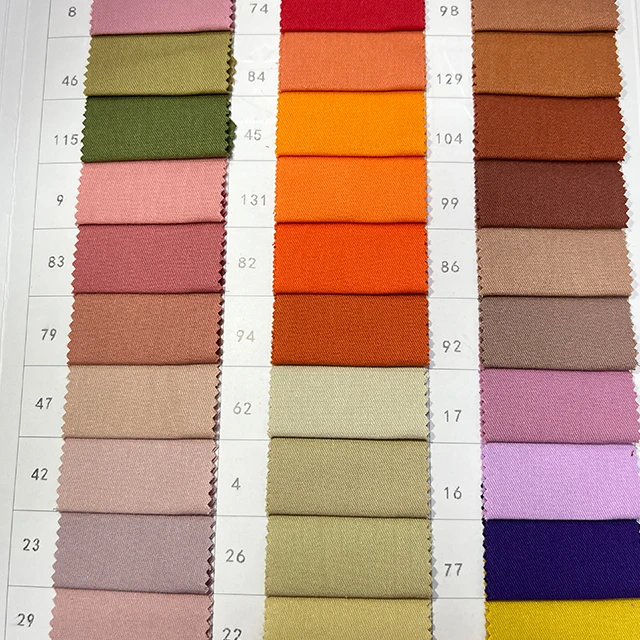 Wholesale plain-dyed 32*16 wash 190gsm twill 100 % cotton fabric for pants