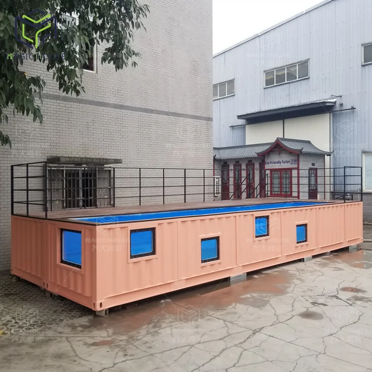 Elevate Outdoor Living with a 40ft Container Pool featuring Marine Grade Coating and Integrated Deck