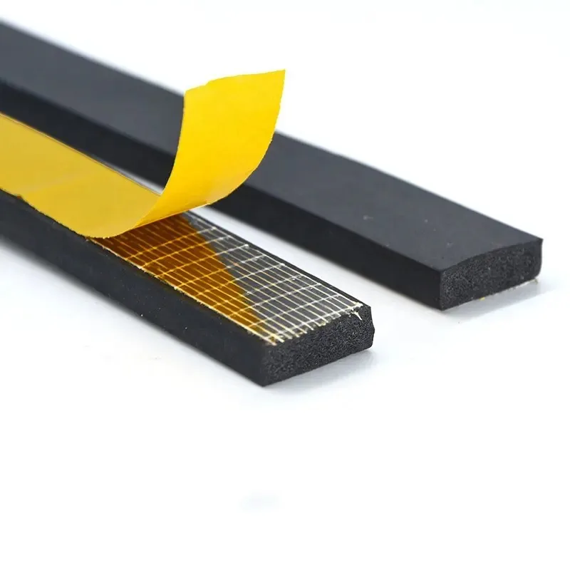 Factory Customize EPDM D Shape Sealing Strip For Door And Window With Adhesive Tape