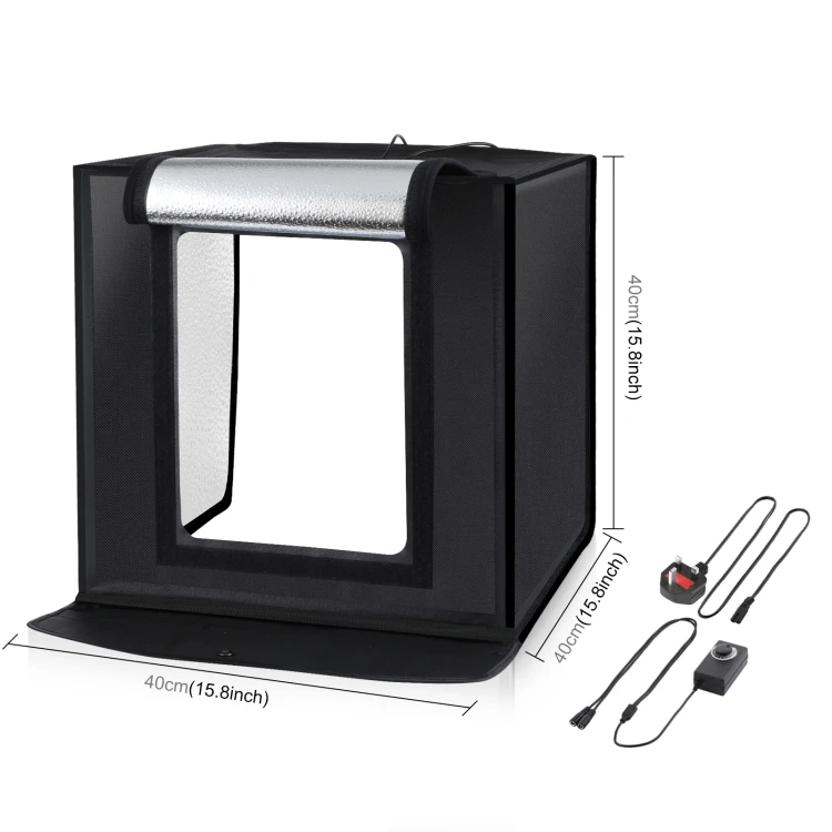 Dropshipping Photo Box with Lights PULUZ 40cm Portable Led Light Box with Free Background for Product Photography