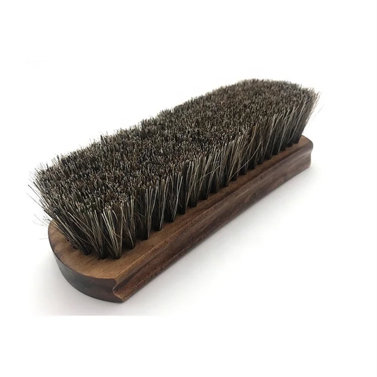 Высококачественная вогнутая щетка из конского волоса с деревянной ручкой, щетка для детейлинга автомобиля, щетка для кожи, сиденья и ковра