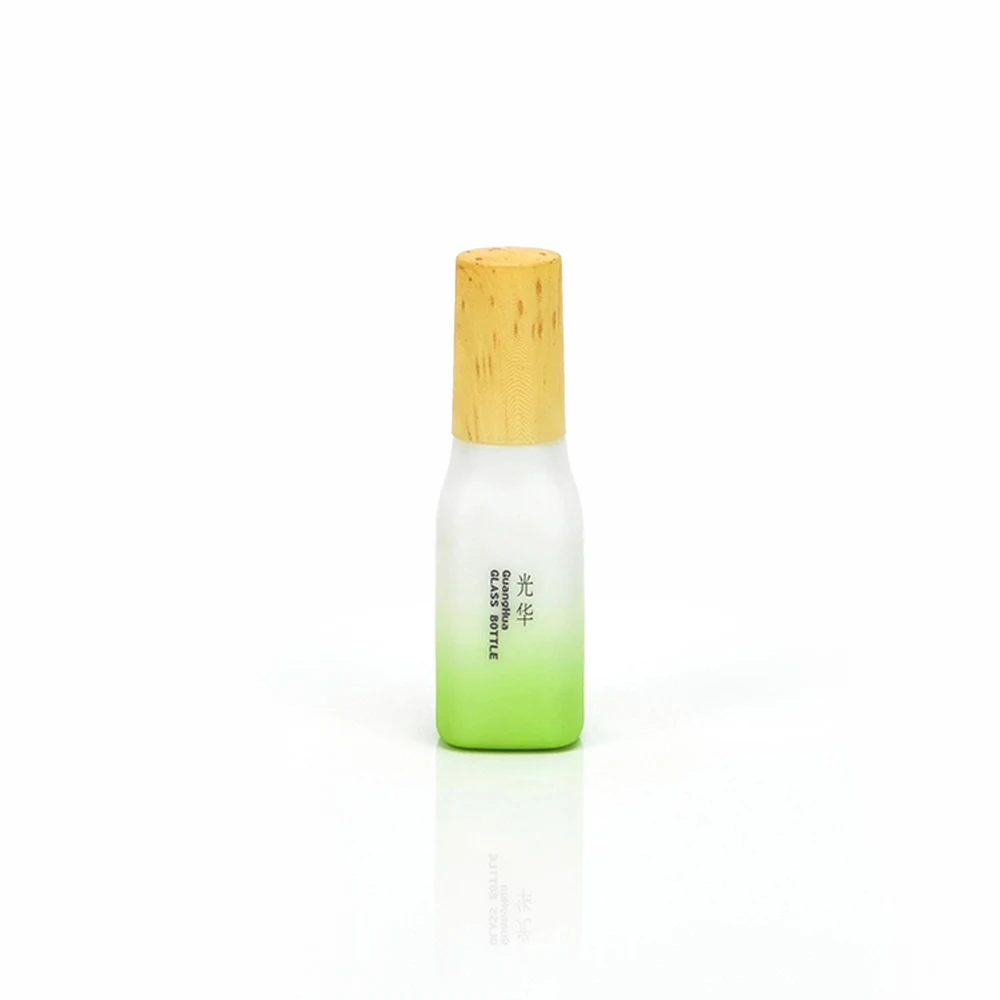 Opal glass bottle with bamboo finish caps for skin care 40ml 100ml 120ml 50g custom opal glass bottles