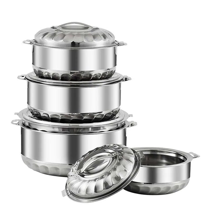 New Design 4pcs Different Size Thermo Pot Set Stainless Steel Food Warmer Container With Sealed Cover