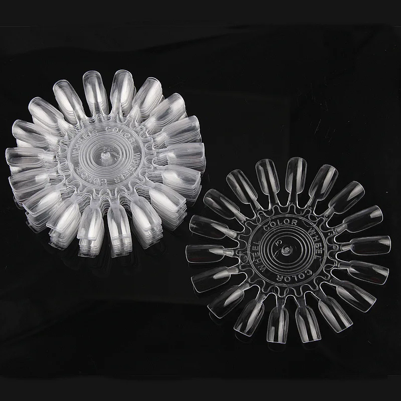 Natural ABS Nail Polish Color Chart 20tips Plastic Nail Color Display