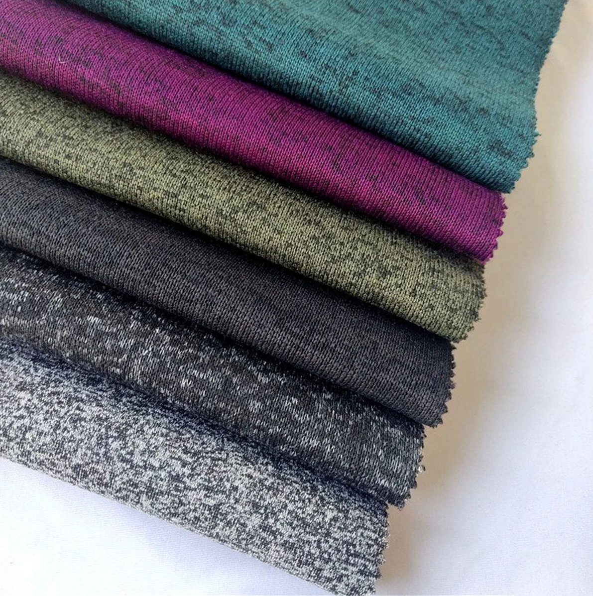 Wholesale Brushed fleece fabrics Cationic 100% polyester knit plush fabric for pants terry