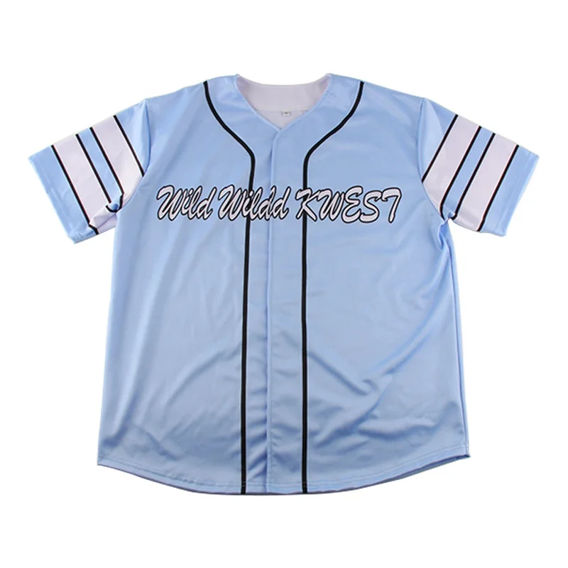 Quickly Customize Your Design Casual Fashion Striped/Plaid/Solid Color Printing/Embroidered Baseball Uniform Jersey
