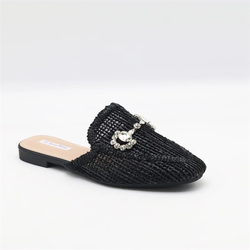 new trends  Half slipper toe shoes slides comfort outdoor lady slippers summer flat sandals shoes