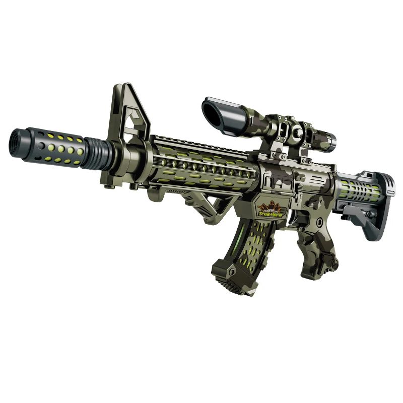 Factory Supply Dongfa Simulated Electric Ejector Plastic Guns Kids Toy Gun With Telescope For Boy