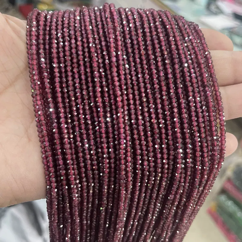 Wholesale Natural Real Green Zambian Emerald Faceted Rondelle Stone Beads Precious Stone Supplies for Jewelry Making