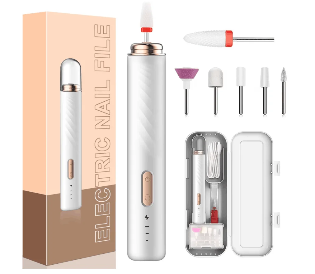 2024Professional Rechargeable Electric Nail Drill Machine with Ceramic Nail Bit for Beginners