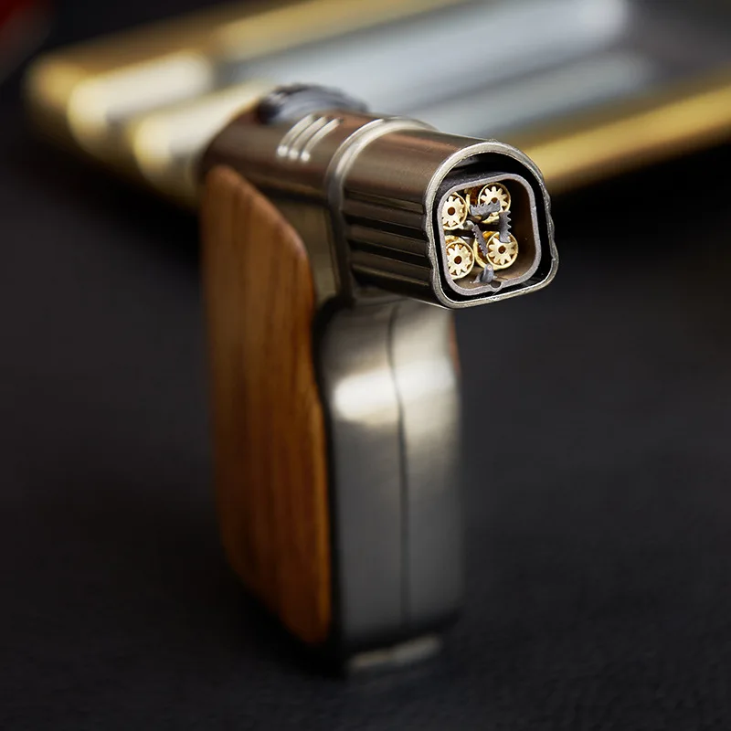 Stylish Windproof Jet BBQ Torch Lighter Gas Refillable for Cigars in Kitchen Culinary Elegant Humidor Product