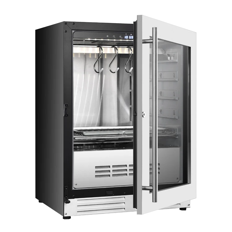 Beef Aging Machine Dry Aged Steak Fridge Compressor Meat Refrigerator Showcase Black Electric Eco-friendly CE Modern Furniture