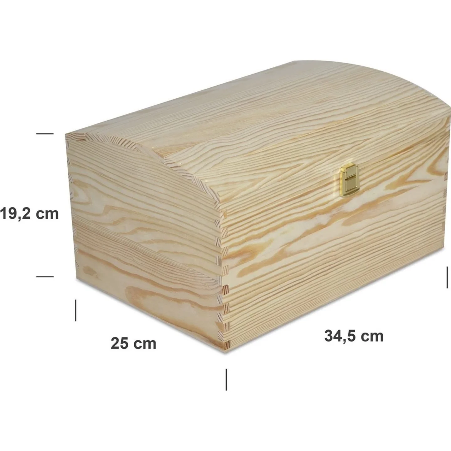 Wooden Keepsake Box Treasure Chest Memory Storage Trunk Wood Gift Art Craft for Valuables, Toys & Tools Storage Box