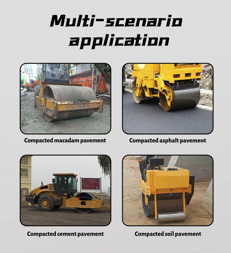 PME-R800 Hydraulic Mini Double Drum Vibrating Roller Gravel Mobile Hand Road Roller
