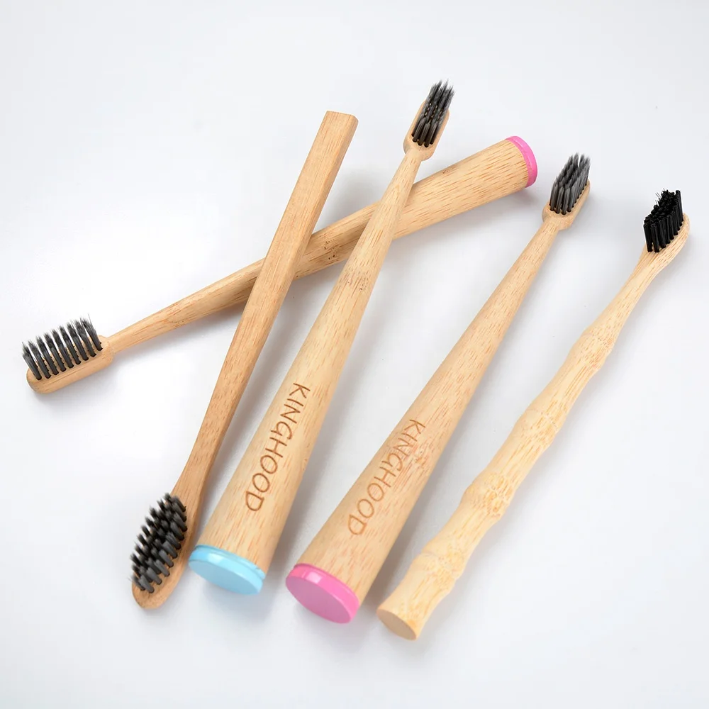 Wholesale Private Label Biodegradable Tapered Handle Bamboo Toothbrush