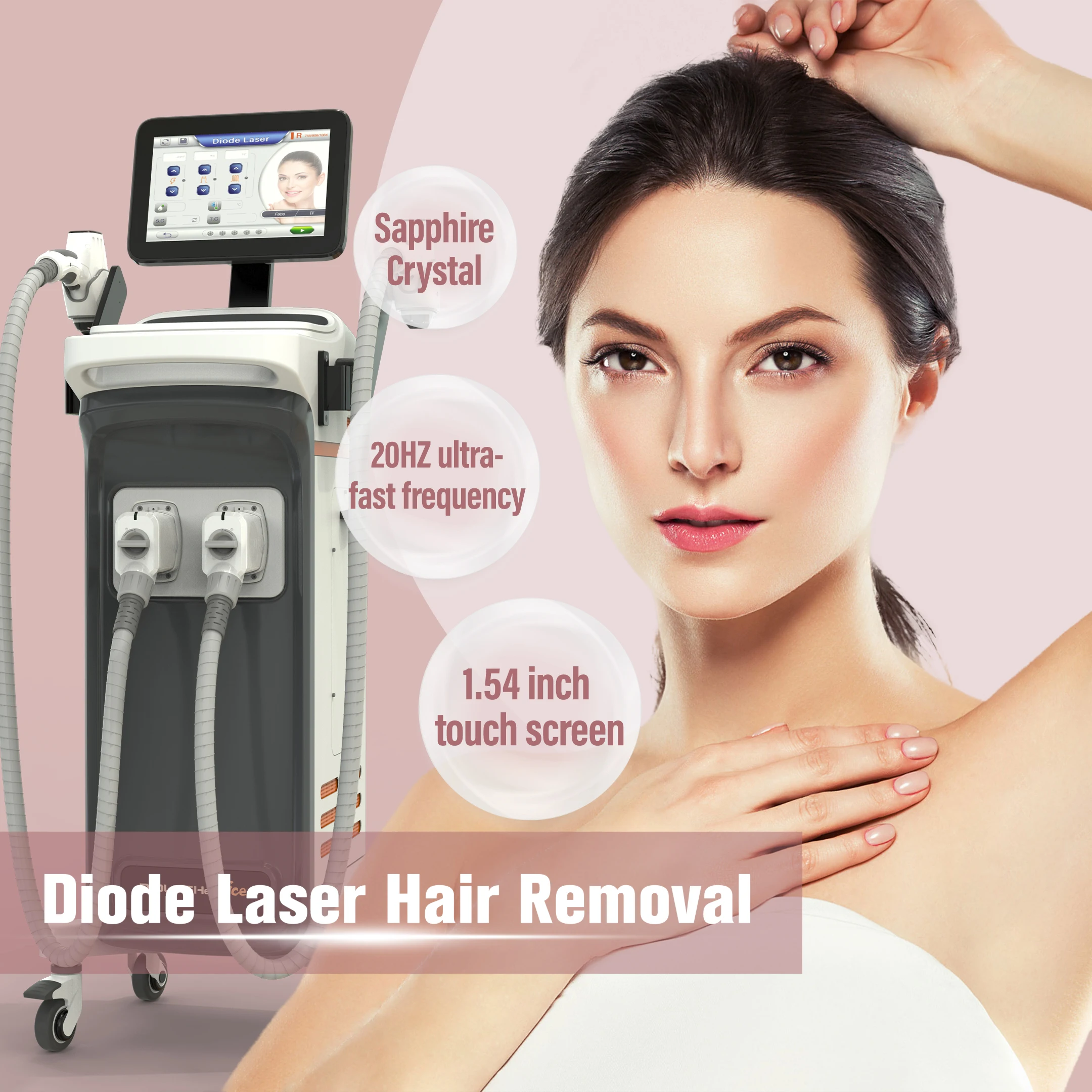 Nubway New Diode Laser Hair Removal System Three Wavelength 755nm+808nm+1064nm Hair Removal Machine for Diode laser