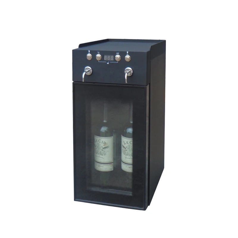 Two bottle red wine cooler dispenser black color portable wine cooler