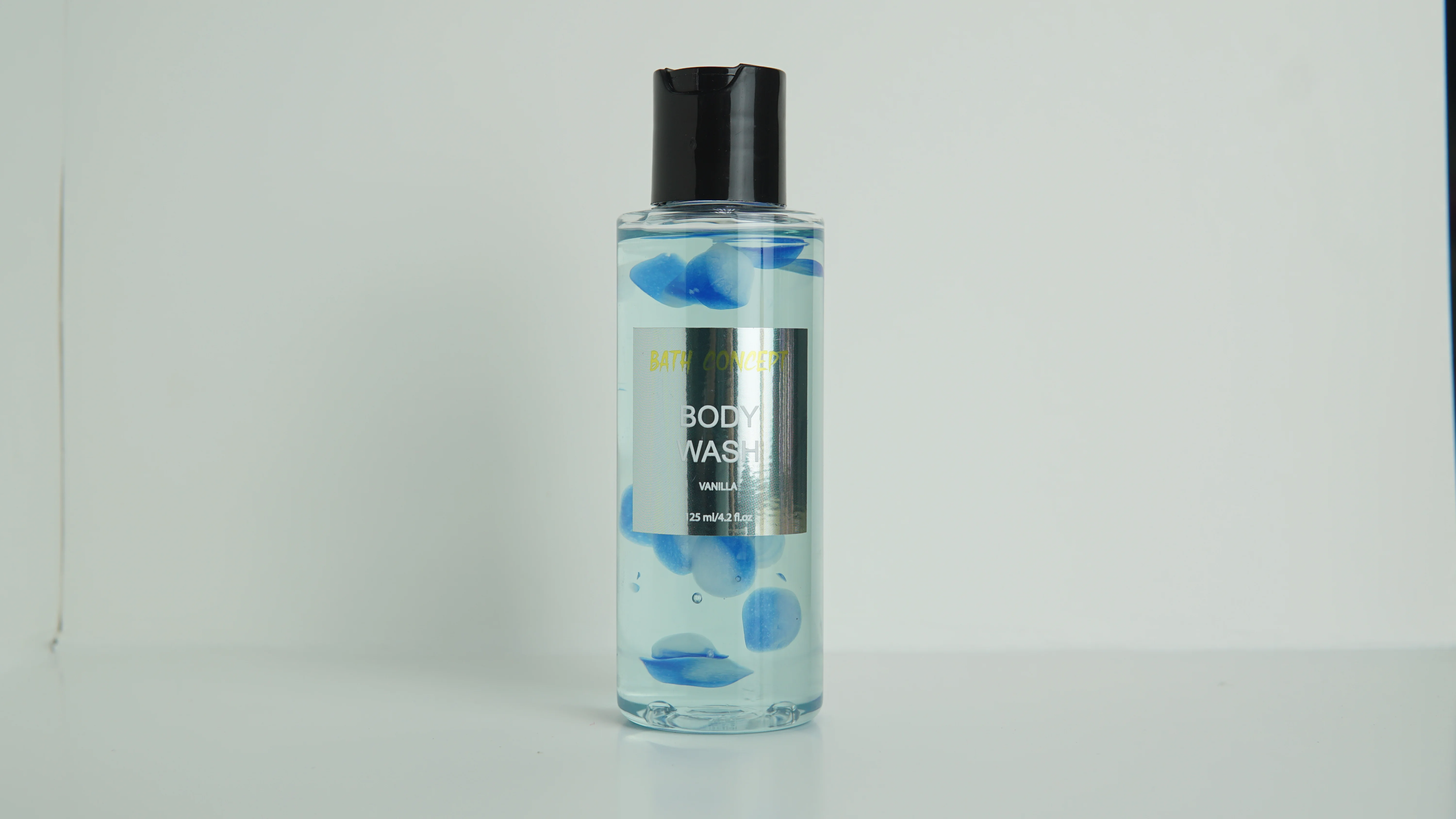 Private label custom rose whitening shower gel body wash with petals