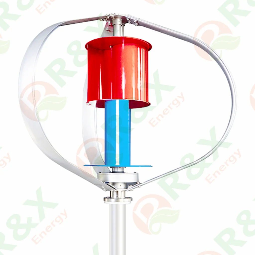 Household 1200w 3kw 5kw Vertical Axis Wind Turbine Alternative motor Generator 24V 48V Windmills With MPPT Hybrid Controller