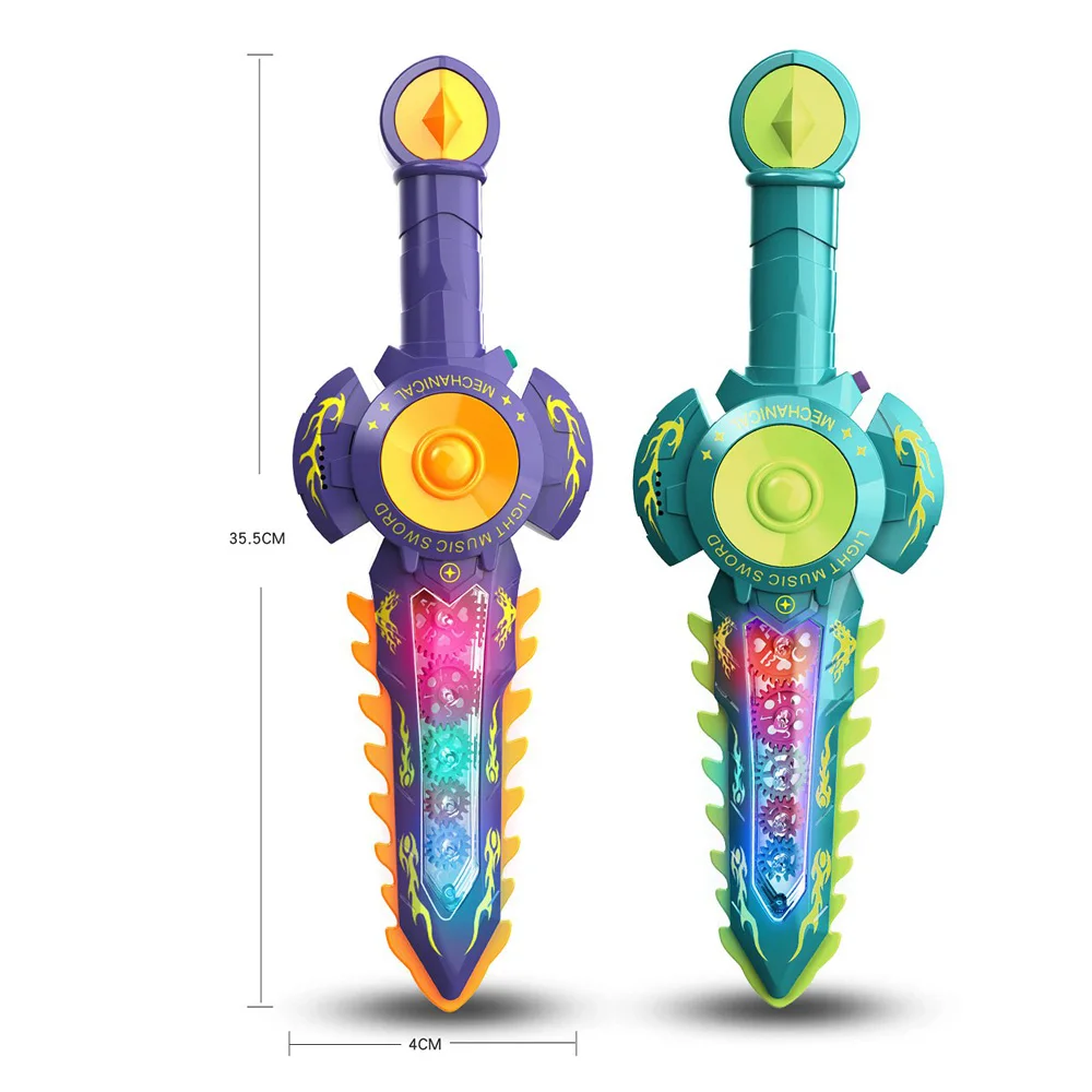 Boy Flash Sword Cool With Light And Sound Sword Kids Electric Gear Flash Toy Sword