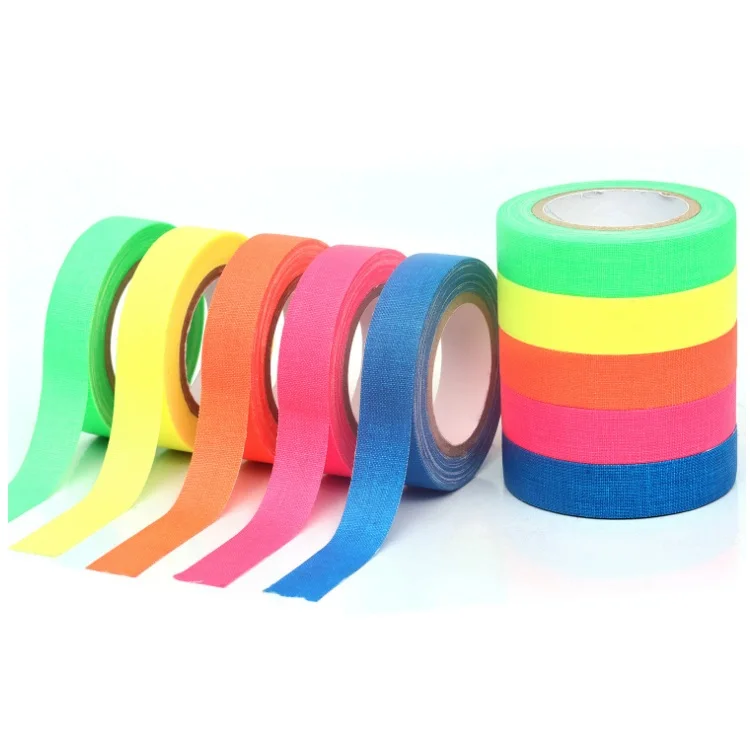 Fluorescent UV Light Cotton Cloth Tape Grip tape For Stage Decoration