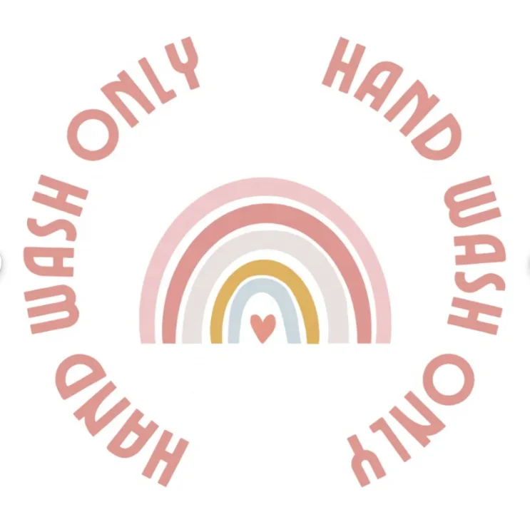 Custom Design Print Logo QR Code Hand Wash Only UV DTF Stickers