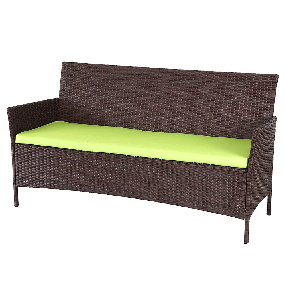 Hot Sale Outdoor Popular HDPE Plastic  Rattan Chair 3 seat Chair Frame Material Galvanized Steel Outdoor Furniture Garden Chair