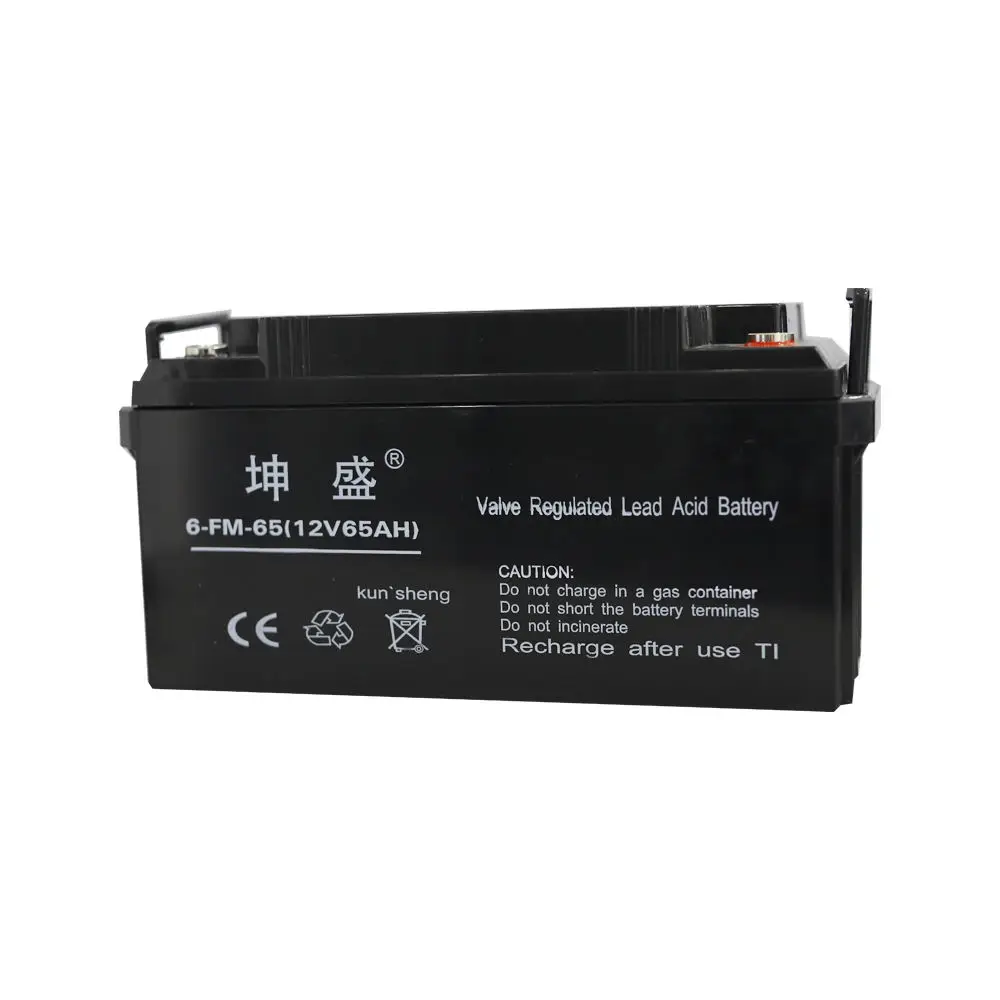 Hot Sale Ups Battery Long-Life Maintenance-Free Deep Cycle Agm Battery 12v 65ah Environment Friendly Lead Acid Battery
