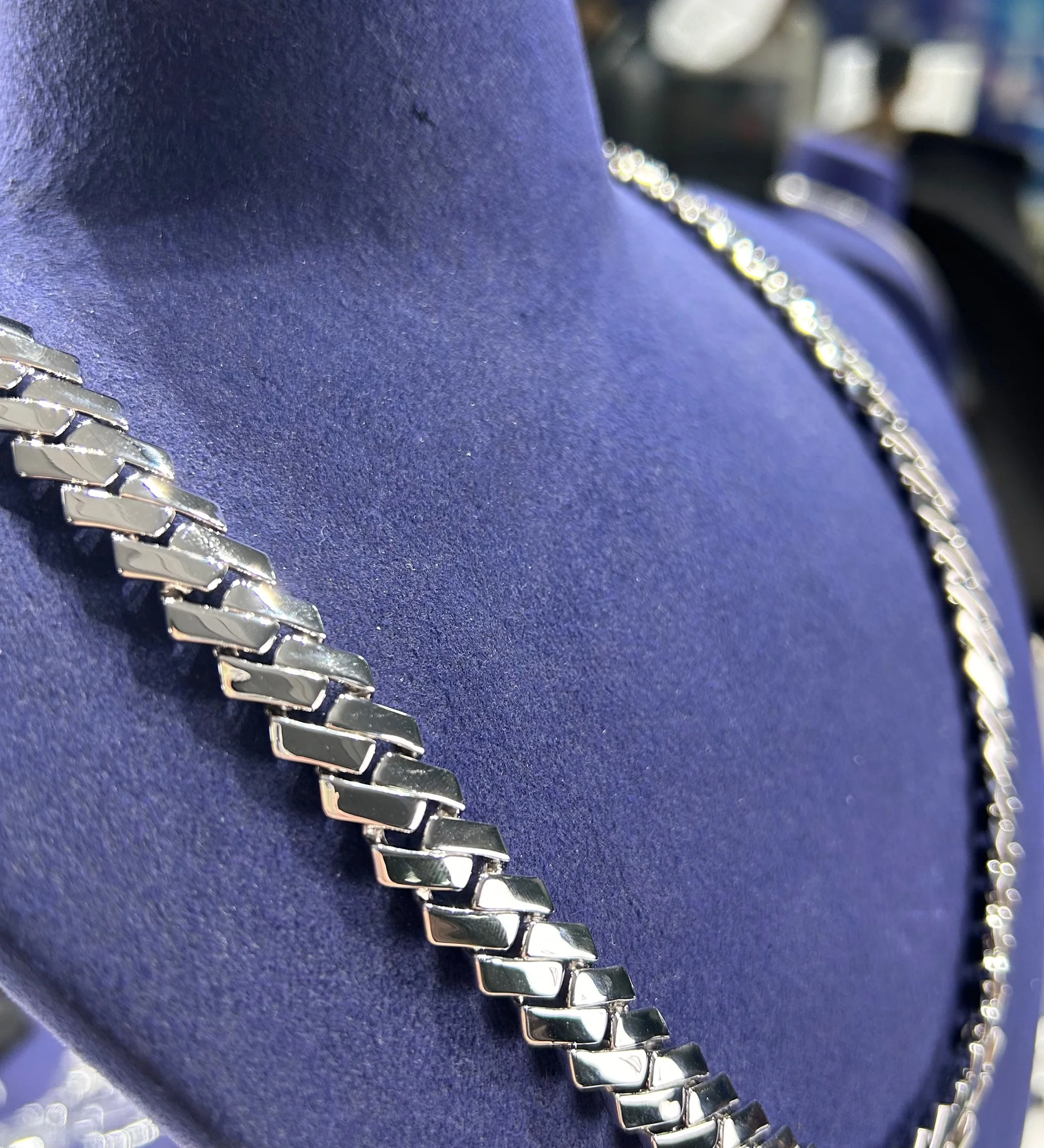 Popular Hip hop Jewelry Silver Ice Out Moissanite 12mm Width Custom Accept Cuban Link Chain