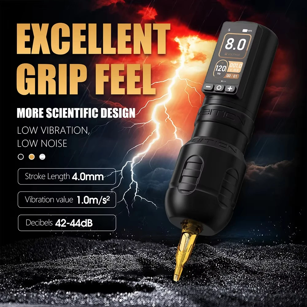 Ambition Torden Max 2400mAh Brushless Motor Tattoo Gun Set 3.5/4.0mm Stroke Professional Wireless Rotary Tattoo Pen Machine Kit