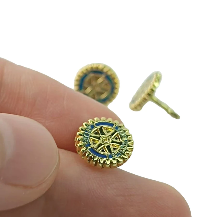 Metal Crafts Manufacturers China Metal Masonic Lions Clubs International Rotary Badge Enamel Custom Lapel Pin Rotary Souvenirs