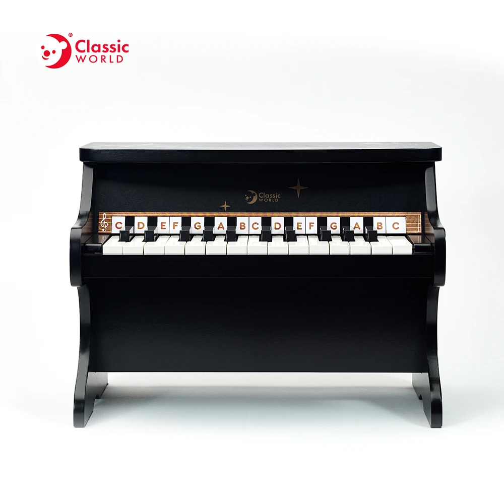 Customised Educational Baby Wooden Toys Music Instrument Mini Black and White Piano for Kids