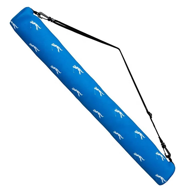 Custom Printing Insulated 6 Beer Can Tube Cooler Slim Sling Cooler Golf Can Holder Sleeve Bag with Adjustable Shoulder Strap