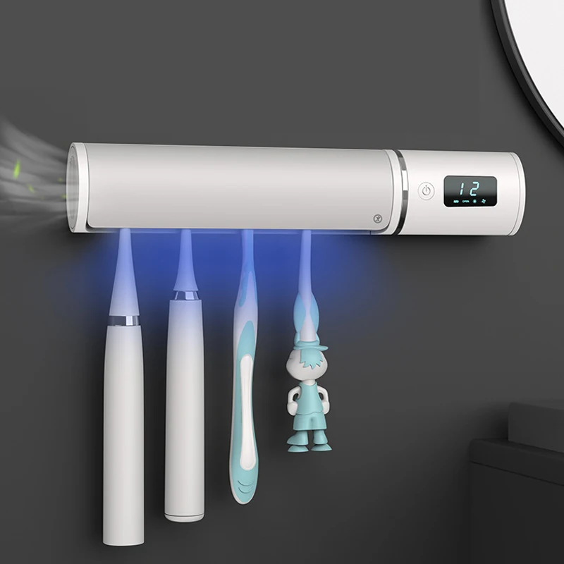 Manufacturers supply Smart Disinfection Toothbrush Holder Infrared sensortoothbrush cleaner uv toothbrush sterilizer holder
