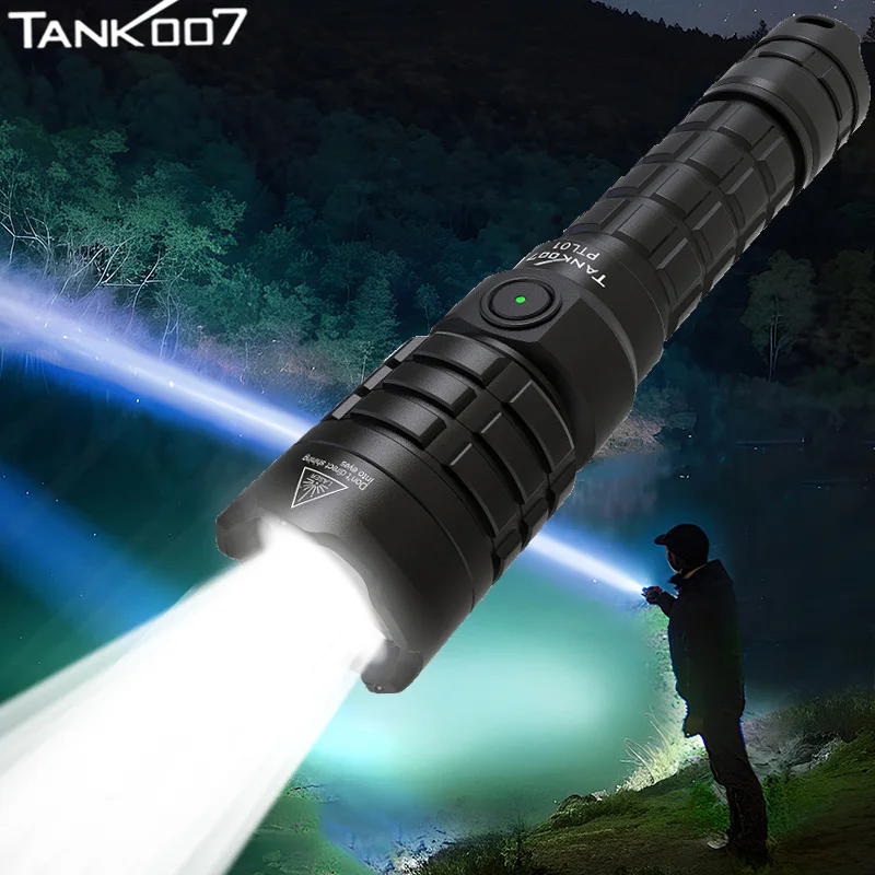 TANK007 PTL01 High Power IP68 Waterproof Laser Flashlight Tactical Torch Long Range LED Flash Light Rechargeable Torch Light
