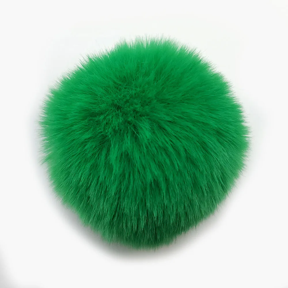 Cute Car Ball Keychain Fox Fur Pom Pon Ball Keychain