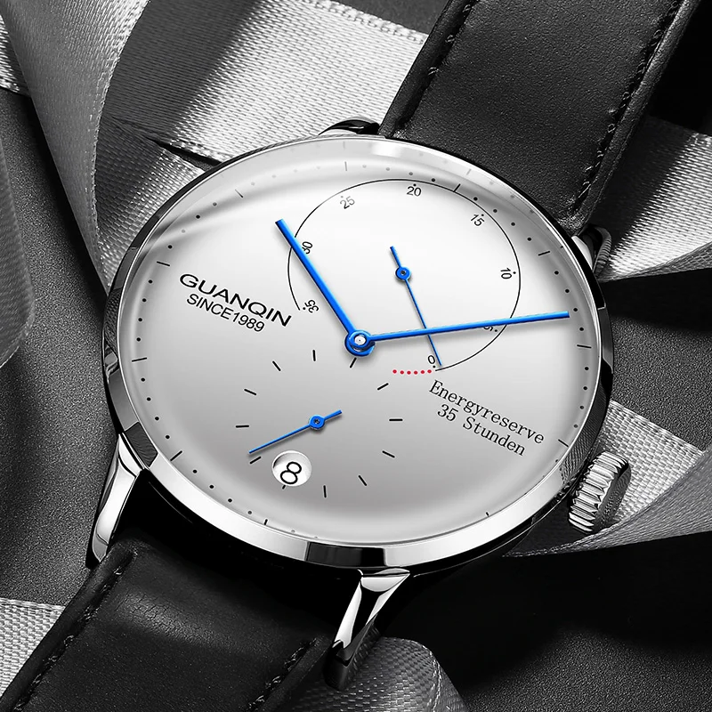 
GUANQIN GJ16106 Mens Top Brand Automatic Fashion Waterproof Leather Mechanical designer watches 