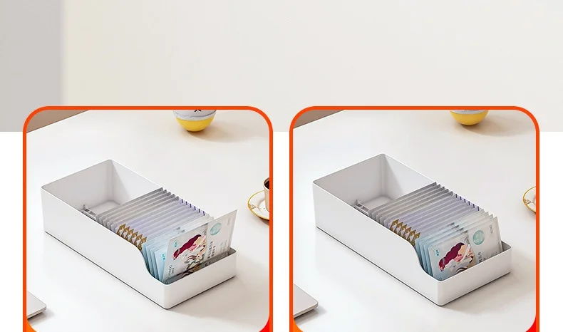 XJH Automatic Propulsion Plastic Storage Bin Organizer Facial Mask Holder Snack Sundries Cabinet Rack