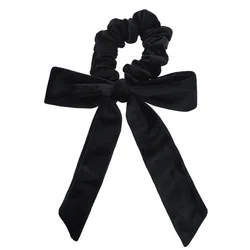 Cute Girl Hair Rope Velvet Scrunchies Bowknot Elastic Hair Bands for Women Bow Ties Ponytail Holder Accessories