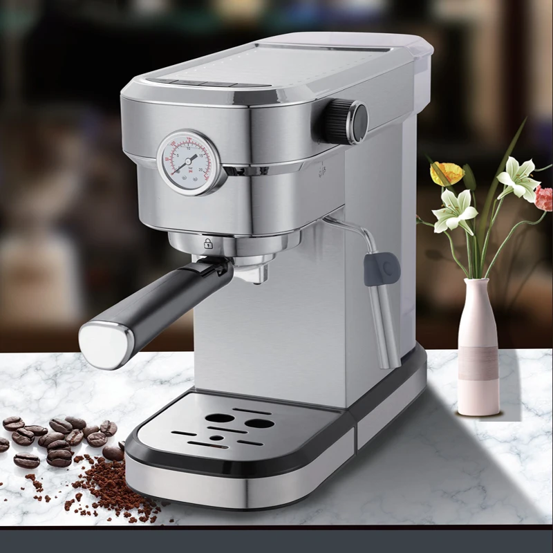 OEM Stainless Steel Electronic Control Two Cups 15bar Single Serve Coffee Makers Espresso Coffee Machine Electric Coffee Maker