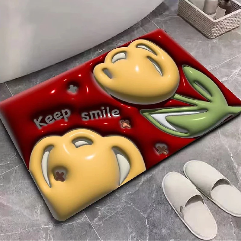 Cheap Diatom Mud shower mat water absorbing 3D bathroom mat