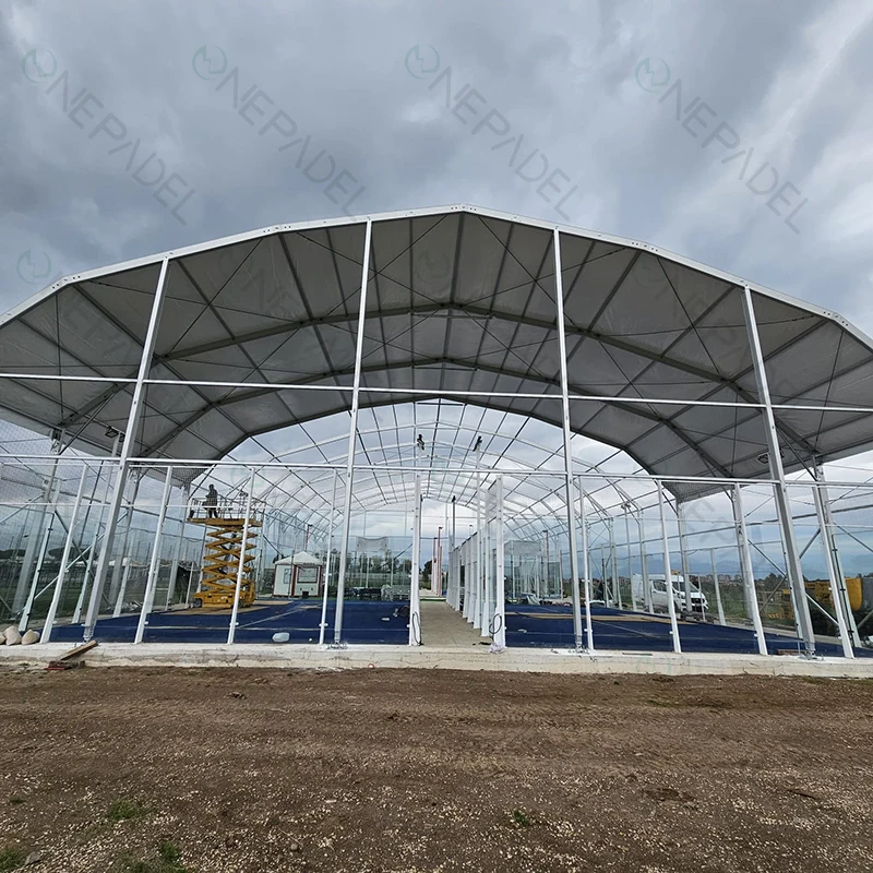 Unique design Aluminum tent for padel court or padel tennis court with 10+ years usage life