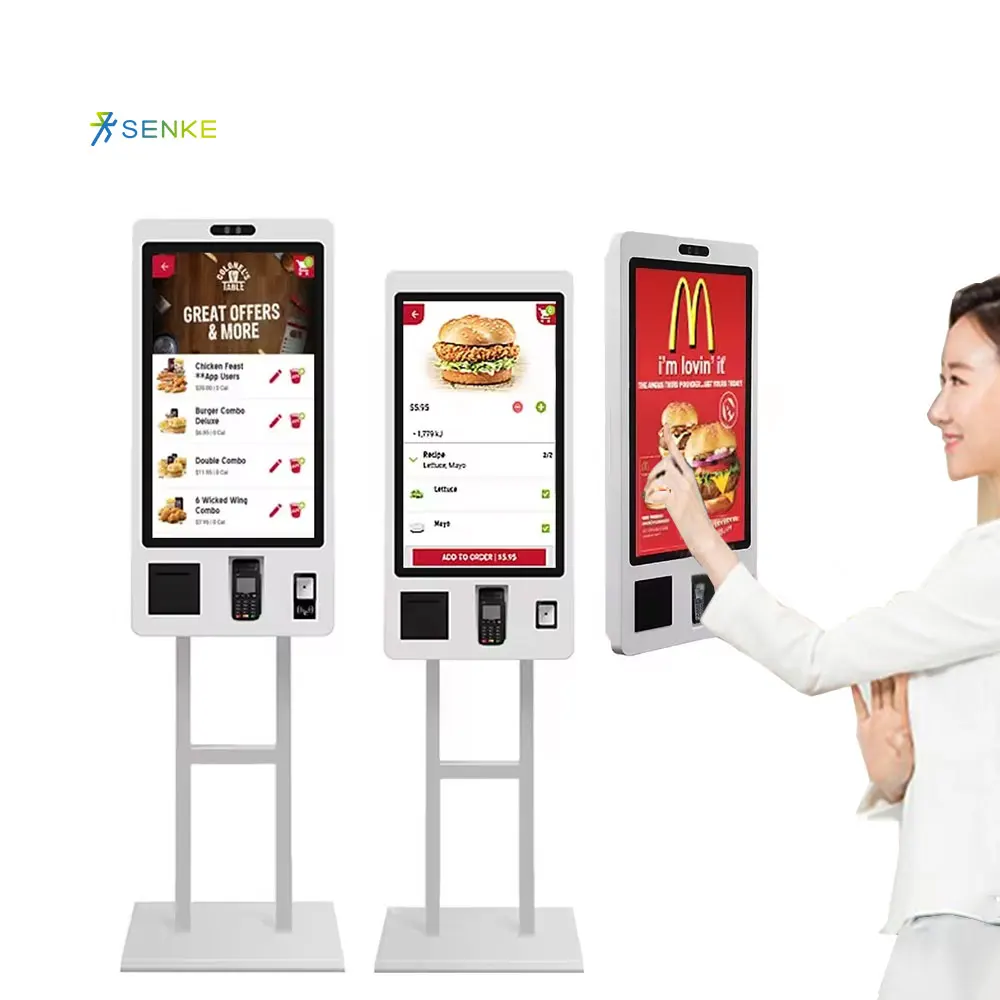 Efficient Self-Ordering Kiosk Restaurant Touch Screen Kiosk Self Service Ordering Machine