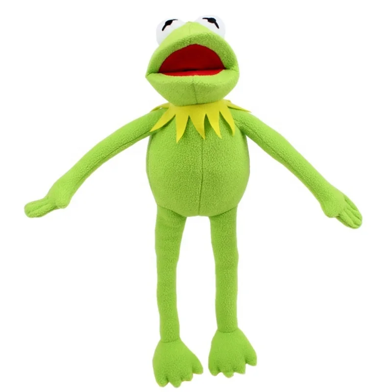 DOULUO Creative Stuffed Plush Toy Kermit Frog Hand Puppet Green Frog Bag ventriloquism Stuffed Toy Doll gift for kids friends