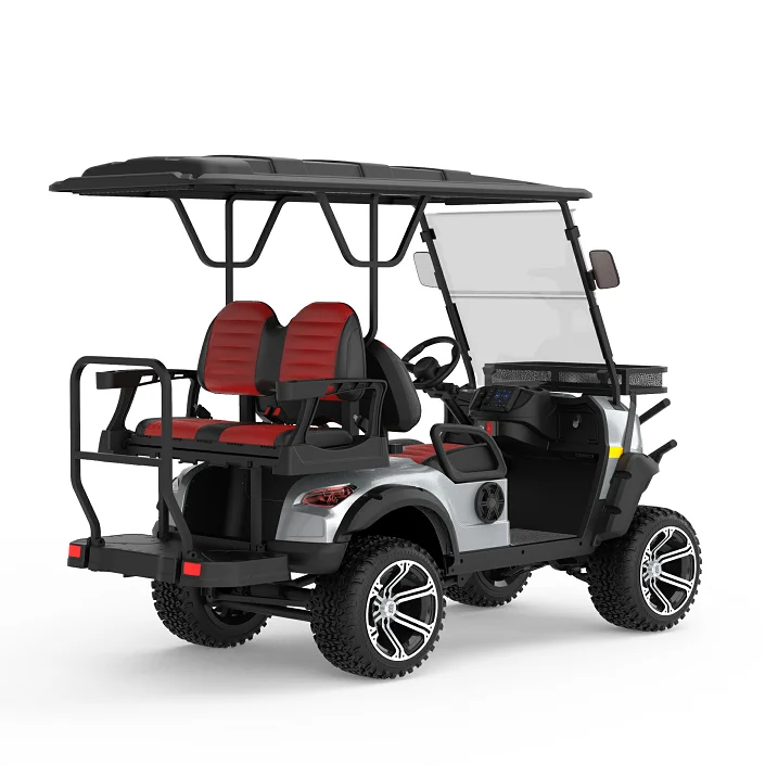 2022 Latest Original Design Cheap 2 and 2 Seater High Chassis Electric Golf Carts Customized Mini Golf Cart