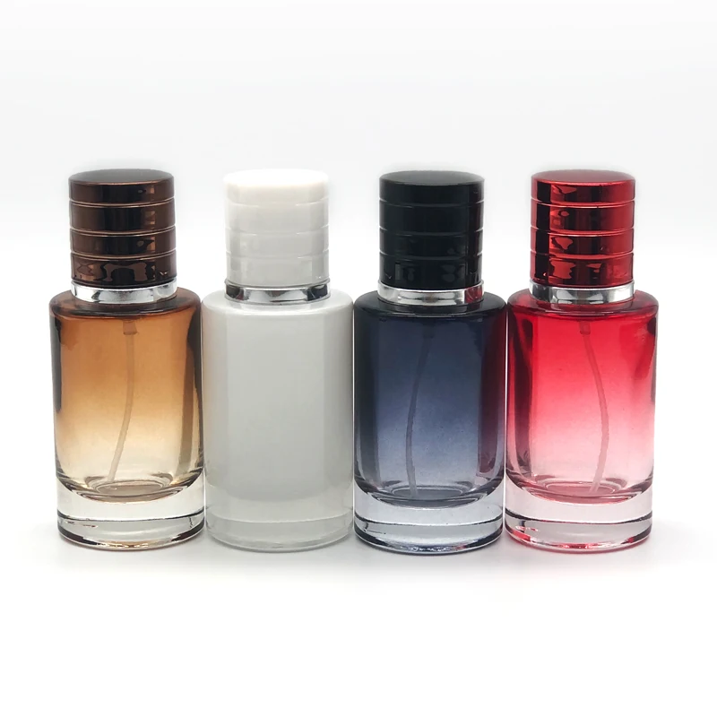 
Manufacturer Wholesale Luxury Refillable Custom Cap 30ml Colorful Spray Empty Glass Perfume Bottles 