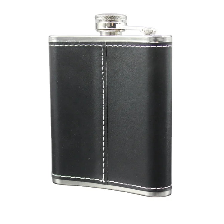 
Black Leather hip flask manufacturers, 12oz hip flasks for men 