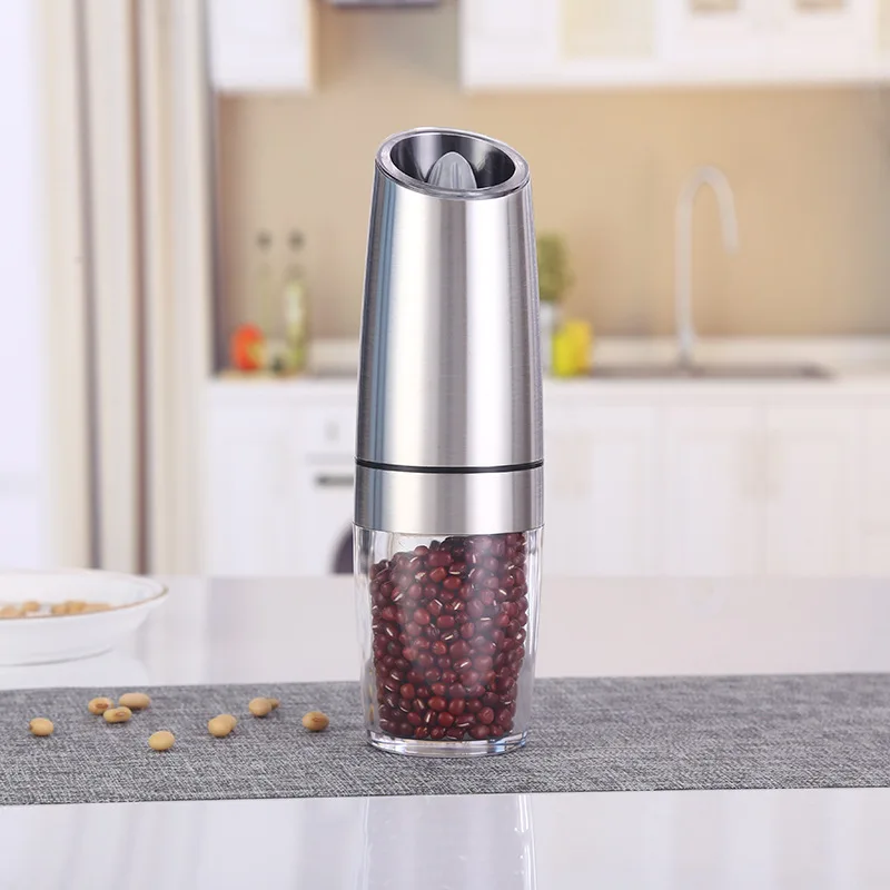 Mini Household Electric Induction Salt Pepper Mill Grinder Flavoring Bottle